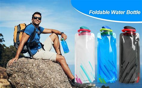 Buy 3 Pieces 700ml Large Foldable Water Bottle Fully Collapsible Stock ...