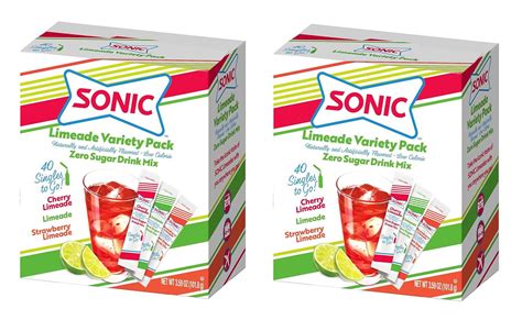 Sonic Singles To Go Limeade Variety Pack 40ct Box - Pack of 2 ...
