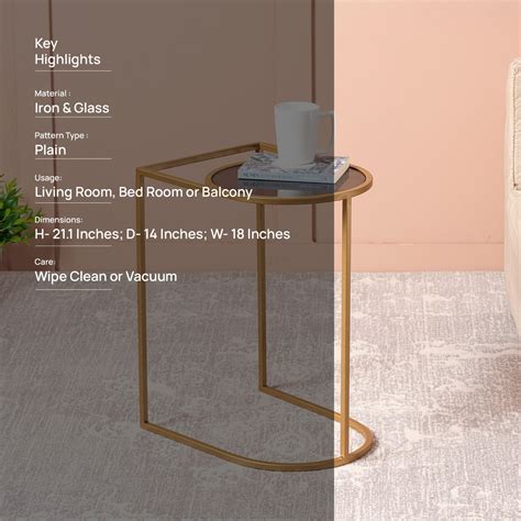 Buy Gold Magazine Side Table Online at Best Price in India | Nestroots