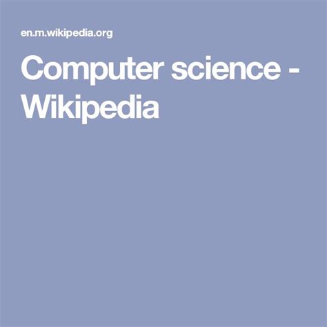 Image result for Computer Science Wikipedia