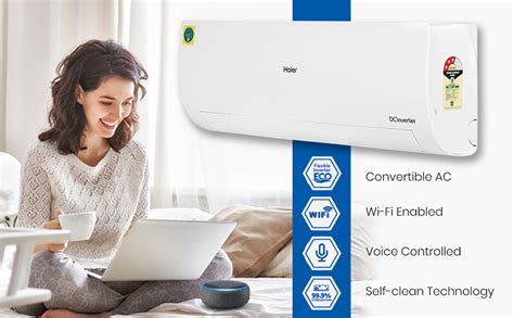 Haier 1.5 Ton 3 Star Convertible Inverter Split AC (Copper, High ...