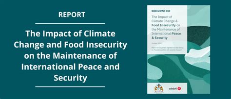The Impact of Climate Change & Food Insecurity on the Maintenance of ...