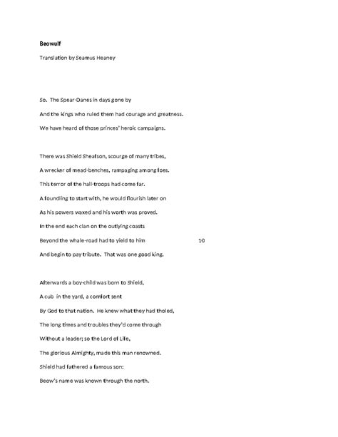 Beowulffulltext - Full beowulf text - Beowulf Translation by Seamus ...