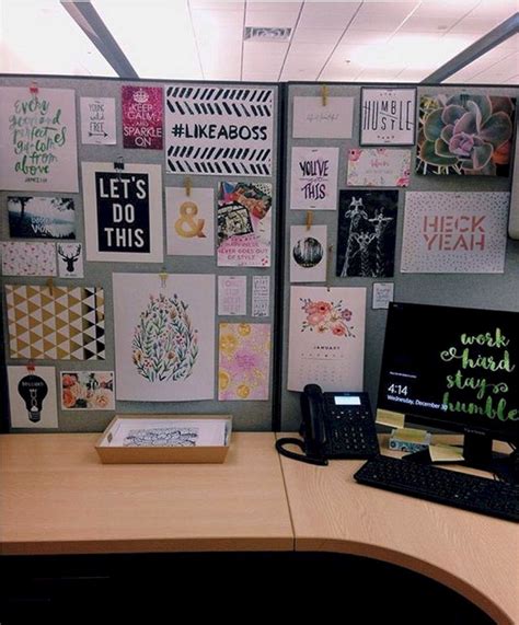 35+ Best Cubicle At Work Decor Ideas You Need To Know | Cubicle decor office, Work desk decor ...