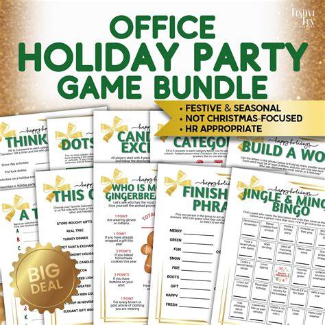 Holiday Office Party Games Bundle, Festive Seasonal Non-christmas ...