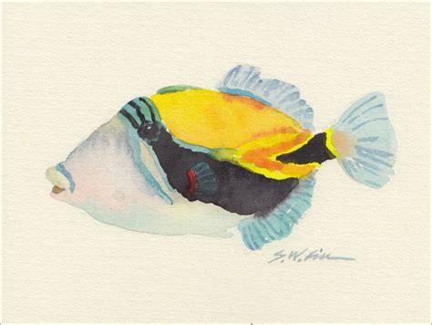 Humuhumunukunukuapua'a (Hawaiian Trigger Fish) - Original Watercolor ...