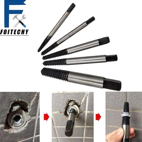 Buy FOITECHY 5pcs Broken Bolt Extractor Kit,Damaged Screw Broken Bolt ...