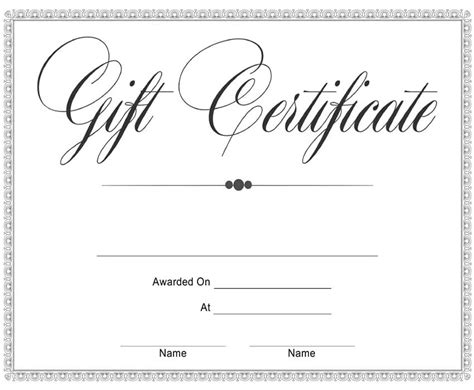 Free Printable Gift Certificates 的图像结果