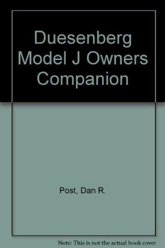 Duesenberg Model J Owners Companion : Post, Dan R.: Amazon.in: Books