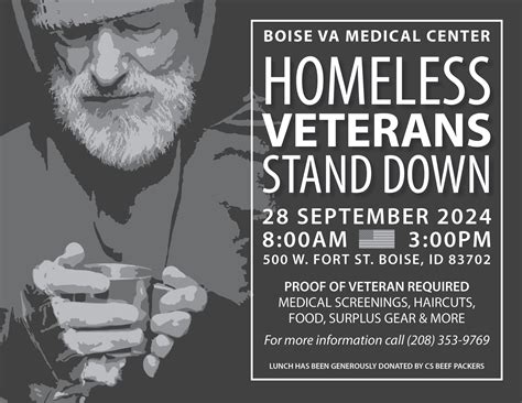 Boise VA Medical Center Homeless Veterans Stand Down Sept 28 2024 - (DAV) Disabled American ...