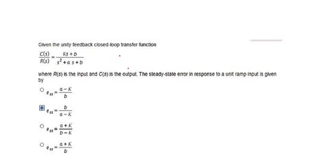 Image result for Unity Feedback Closed Loop Transfer Function