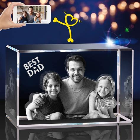 Amazon.com - Dr.TOUGH 3D Crystal Photo Customized,Personalized Father ...