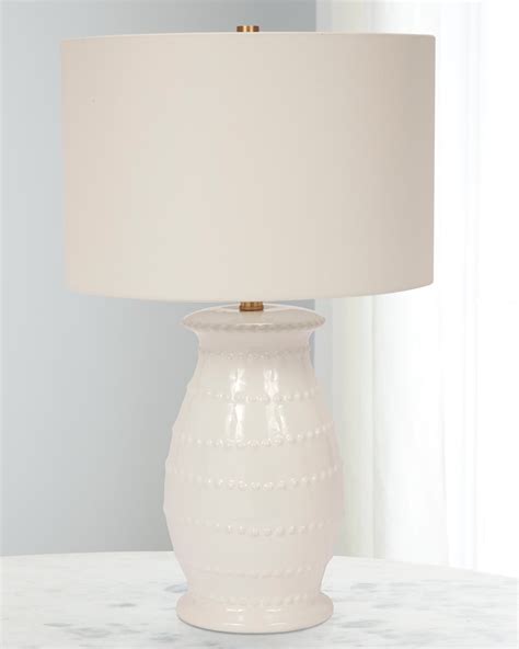 Old World Design Caleb Ceramic Table Lamp with Linen Shade | Neiman Marcus