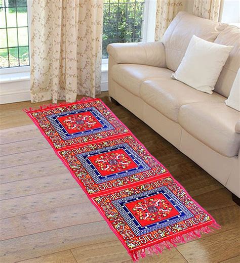 Buy Kuber Industries Velvet Pooja Mat (Red, 24x24 inches) Online at Low ...