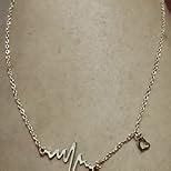 ARZONAI Design Fancy Stylish Heartbeat Stainless Steel Necklace Pendant ...