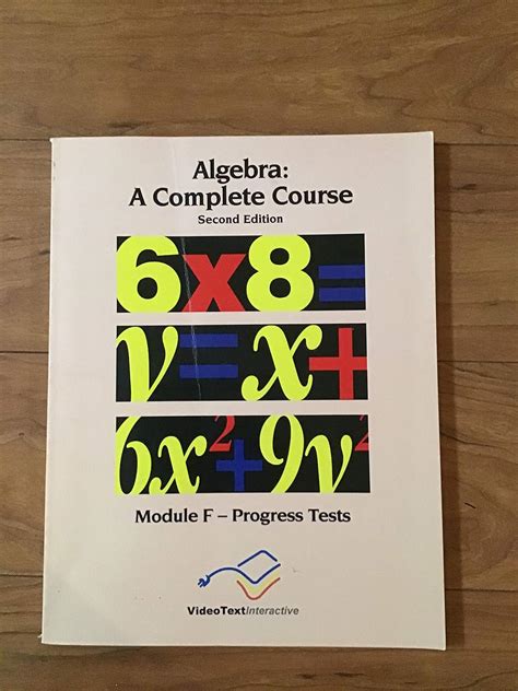 Buy Algebra, Module F Progress Tests Book Online at Low Prices in India ...