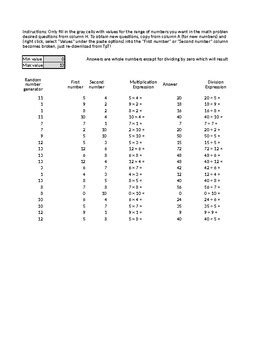 Image result for Random Division Generator