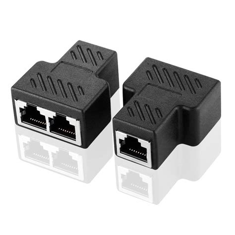 Buy RJ45 Splitter Connectors Adapter, XCOZU 2 Pack Ethernet Splitter ...