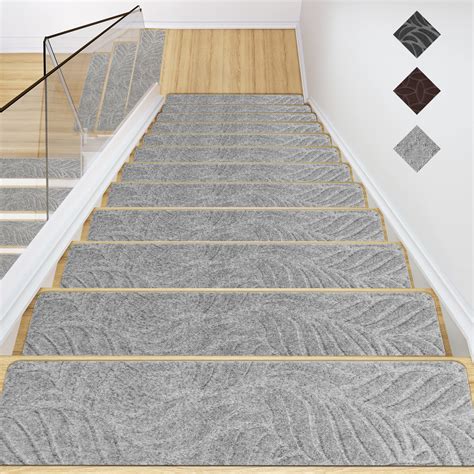 Indoor Stair Treads Carpets Peel and Stick - 15 Pack Stair Rugs for ...