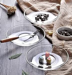 Buy NVRA Glass Saucer Set of 6 | Clear Glass Saucers for Serving Tea ...