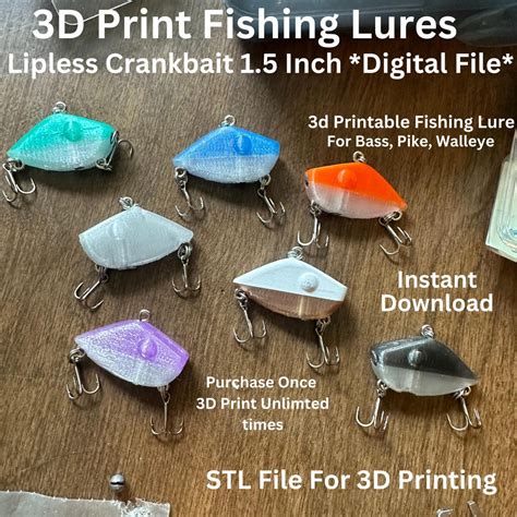 3D Print Fishing Lures Small Lipless Crankbait STL File for 3D Printing ...