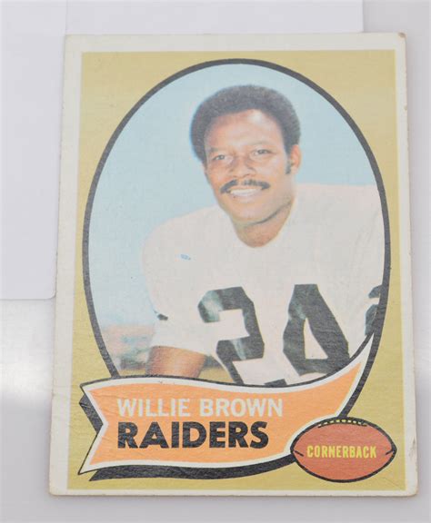 1970 Willie Brown Raiders Topps #144 Football Card | Property Room