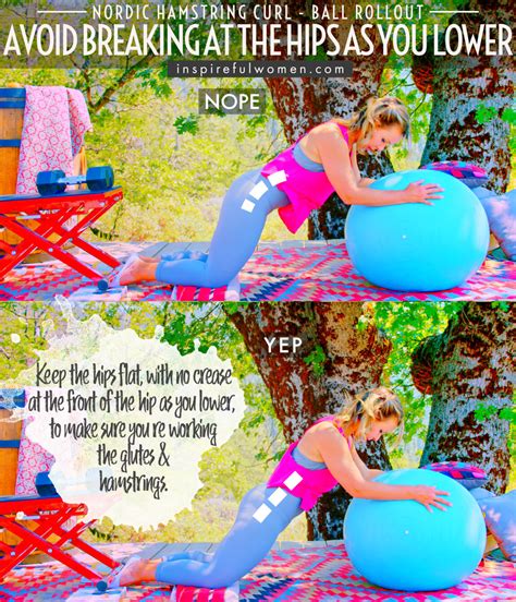 Nordic Hamstring Curl Ball Rollout - Inspireful Women