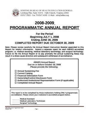PROGRAMMATIC ANNUAL REPORT Doc Template | pdfFiller