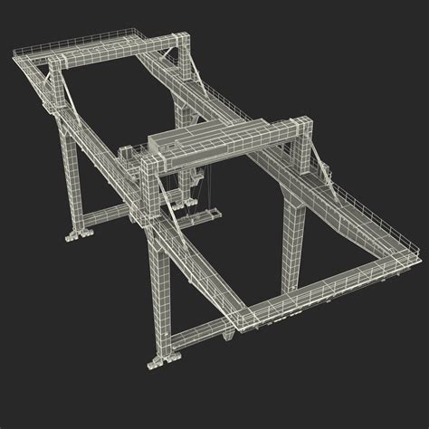 Rail Mounted Gantry Container Crane Red 3D model | 3D Molier International
