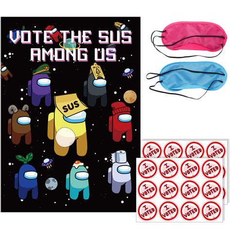 Buy WOOACME Among Us Birthday Party Supplies - Vote The Sus Among Us ...