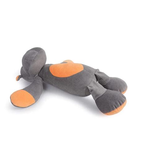 The Hippos - Rudy-Neon Orange and Smoky Grey soft toy – shapze