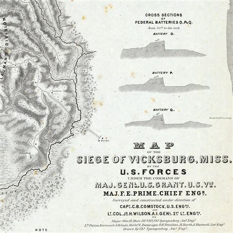 Siege of Vicksburg Map Print | Civil War Maps from Muir Way