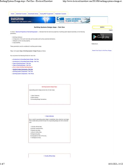 Earthing Systems Design Steps - Pt.1 | PDF | Electrical Substation | Electric Power