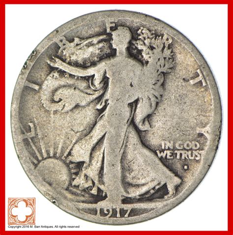 Obverse Mint Mark - 1917-S Walking Liberty Silver Half Dollar ...