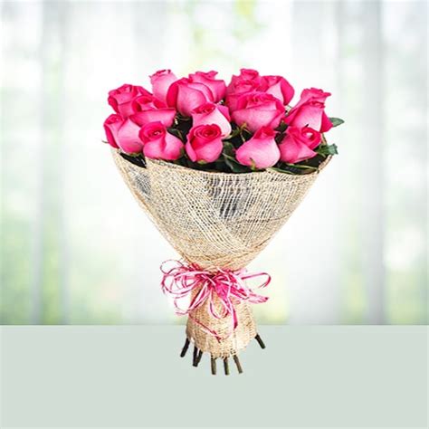 Send Pink Rose Flowers Bouquet Online | Phoolwala