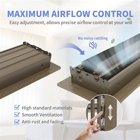 4" x 12" Floor Register - Heavy Duty Steel Walkable Floor Vents - Easy ...