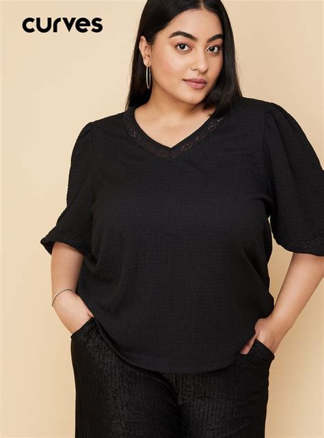 Buy Women Textured Knit Top Online at just Rs. 799.0 - 1000014349491 ...