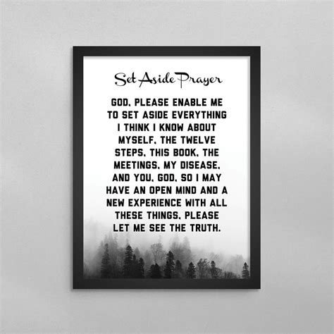 Set Aside Prayer Poster - AA NA - Alcoholics & Narcotics Anonymous ...