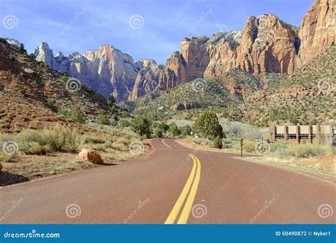 Red Rock Landscape in Zion National Park, Utah Stock Photo - Image of ...