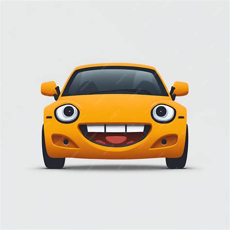 Premium Vector | Car emoticon funny car face character smiles icons vector illustration