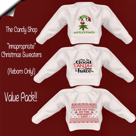 Second Life Marketplace - The Candy Shop - X-mas Sweater "Innapropriate ...