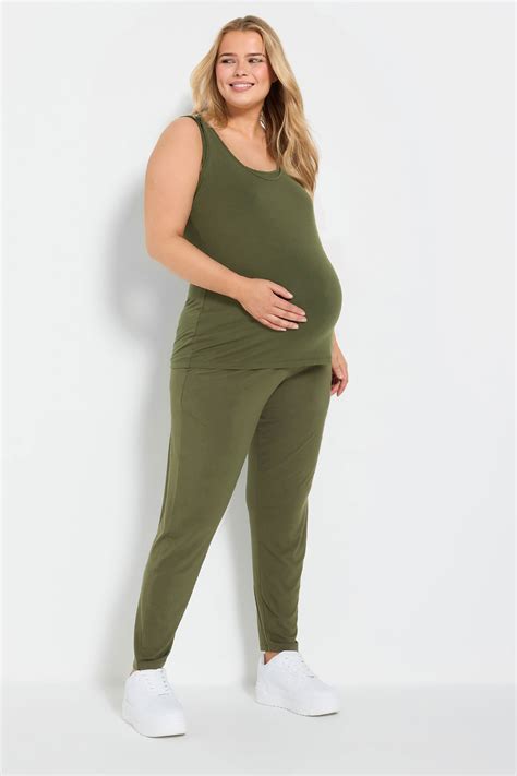 BUMP IT UP MATERNITY Plus Size Khaki Green Essentials Kit | Yours Clothing