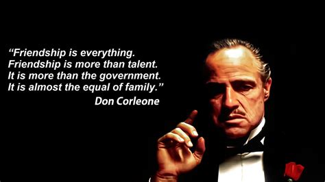 Don Corleone Friendship Quote | Lebensweisheiten, Weisheiten, Der pate