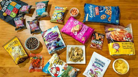Unique international snacks on a table together.