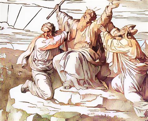 Aaron and Hur Help Moses During the Battle