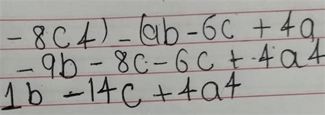 9b-6c+4a from 20b-8c4 - Brainly.in