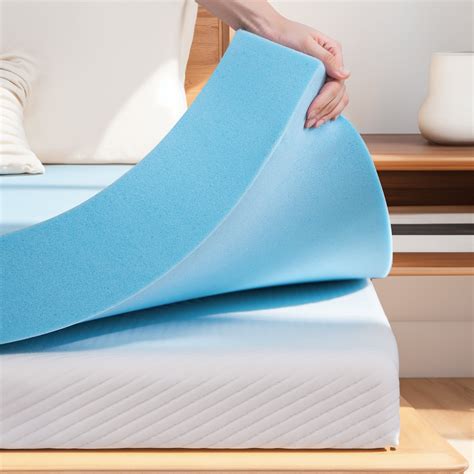 Memory Foam Mattress Topper -4 Inch Thick Gel Infused Cooling Mattress ...