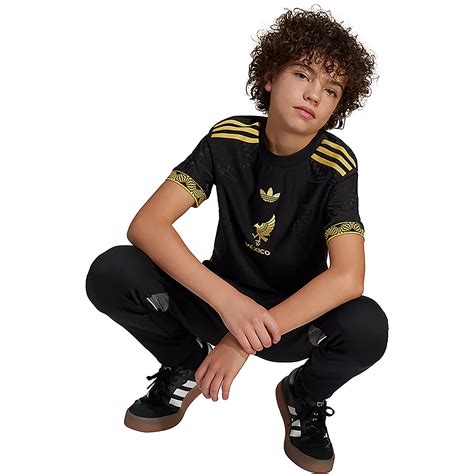 adidas Youth FMF Mexico Gold Kit Authentic Jersey | Academy
