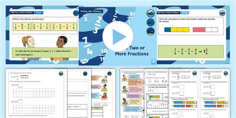 👉 Year 4 DiM: Step 11 Add Two or More Fractions Teaching Pack