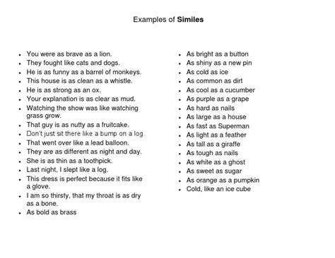 Image result for Example of Similé